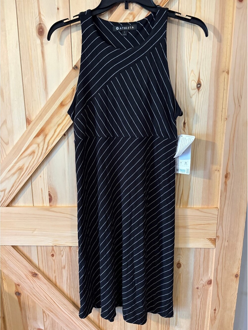 Athleta Santorini High Neck Mix Stripe Dress - Size Small NWT
